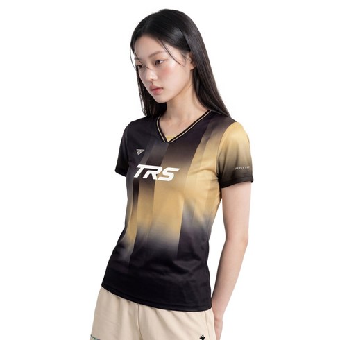 티알에스 여성용 스포츠 러닝 배드민턴 탁구 티셔츠 FST-832
