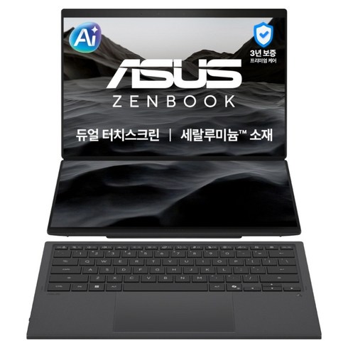 에이수스 2026 젠북 듀오 14 코어UltraX9 울트라 프로세서 시리즈3, 모허 그레이, UX8407AA-SN510W, 1TB, 32GB, WIN11 Home