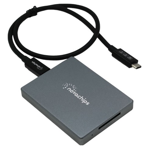 노바칩스 EXPRESS CFexpress 4.0 Type A 카드리더기, 메탈 그레이, 1개, NA804C00XA0U1
