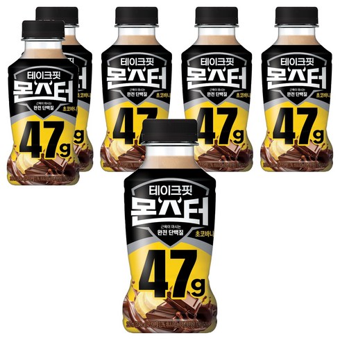 테이크핏 몬스터 근육이 마시는 단백질 초코바나나맛, 350ml, 6개