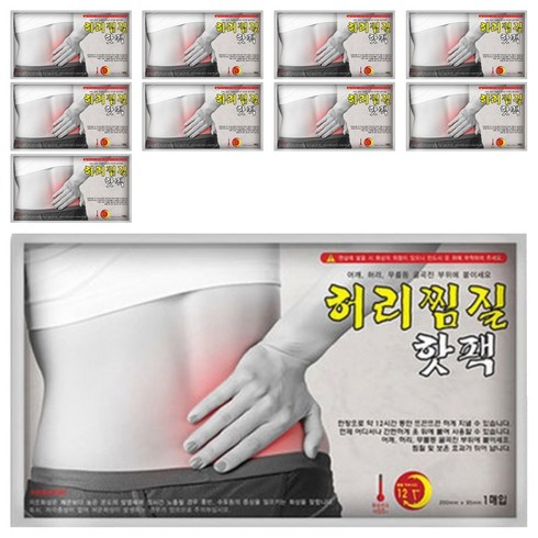 더나은 파스형 허리 핫팩 58g, 10개