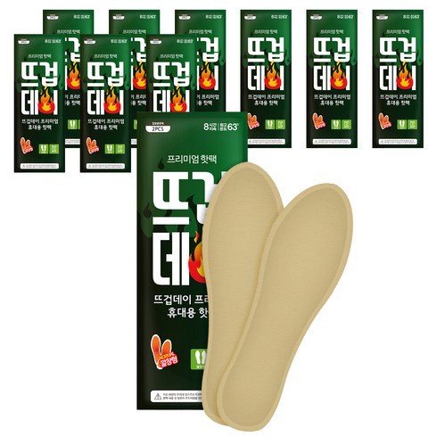더나은 깔창형 뜨겁데이 핫팩 87g, 10세트