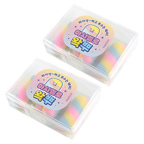 핑크풋 마시멜로 왁뿌 4p, 혼합색상, 36g, 2개