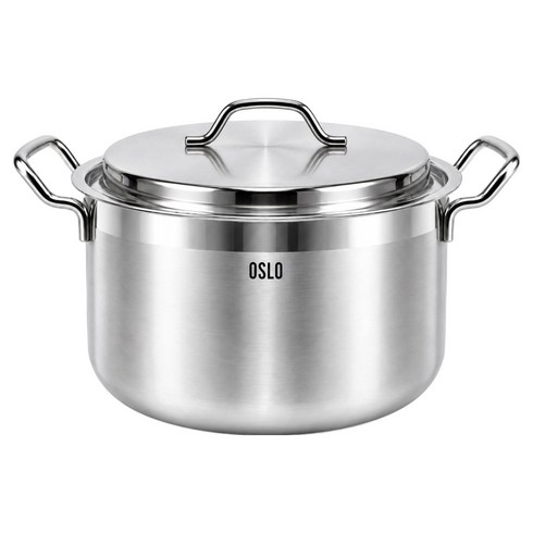 오슬로 인덕션 플레인 IH 스텐냄비 곰솥 28cm, 혼합색상, 본체 + 뚜껑, 1개