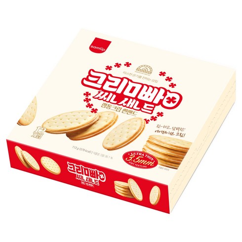 삼립크림빵 정통크림 씬샌드 12p, 113g, 1개