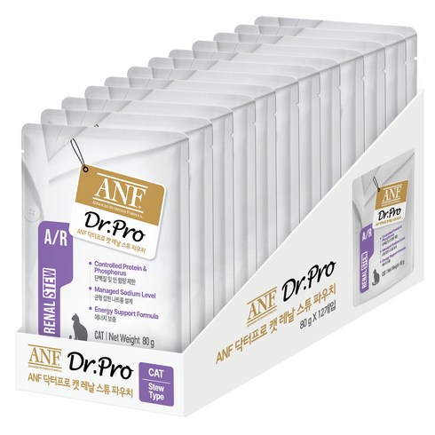 ANF 고양이 닥터프로 스튜 파우치, 레날, 80g, 12개