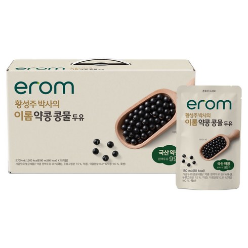 이롬 황성주 박사의 약콩 콩물 두유, 15개, 180ml