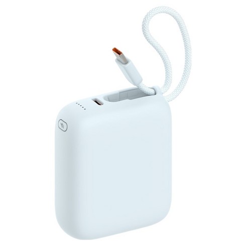어반어스 PD 22.5W 고속충전 포터블 큐브 일체형 보조배터리 10000mAh C타입, 블루, UB-PA10MB23W