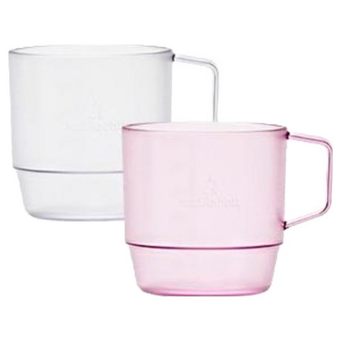 아띠래빗 안심 미끄럼방지 에코젠 스스로물컵, 투명, 레드, 2개, 260ml