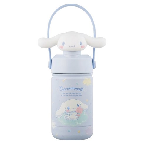 락앤락 산리오 스쿨핏 듀얼캡 텀블러 시나모롤 LHC3348, 블루, 1개, 390ml