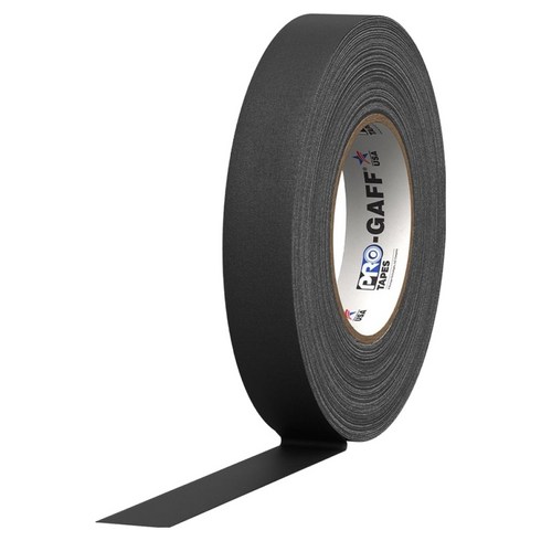 프로테입스 게퍼테이프 무광 촬영 방송 공연 케이블 고정용 블랙 25mm × 23m, 1개, G125MBLA