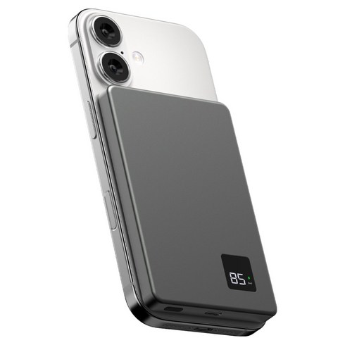 뉴클 좀비 8.9mm 울트라슬림 맥세이프 반고체 보조배터리 4500mAh C타입, 미드나잇 메탈, NCPB-4K5-34-AN