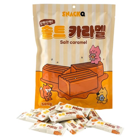 스낵큐 소금 카라멜 80p, 1개, 500g