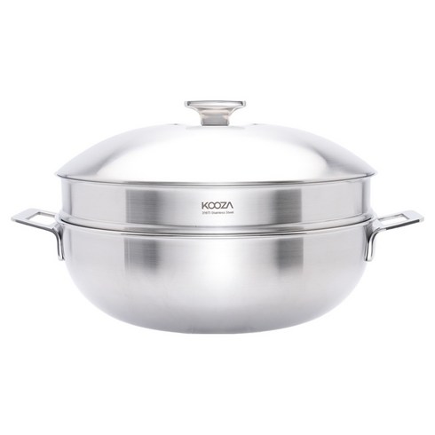 KOOZA 316Ti 통5중 스테인리스 파티웍 세트 양수, 1세트, 32cm