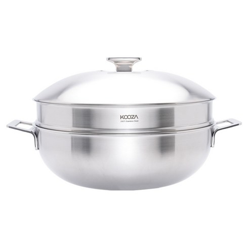 KOOZA 316Ti 통5중 스테인리스 파티웍 세트 양수, 1세트, 28cm