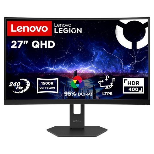 레노버 QHD 게이밍 커브드 모니터, 68.58cm, Legion 27Q-2c(67EFGAC1KR)