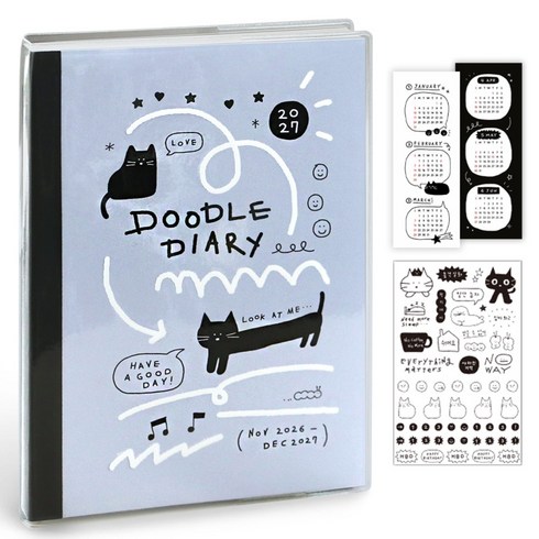 아이코닉 2027 두들 다이어리, 03 SOFT BLUE, 1개