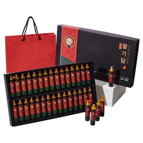 려원담 활기담 홍삼 30병 + 쇼핑백, 600ml, 1세트