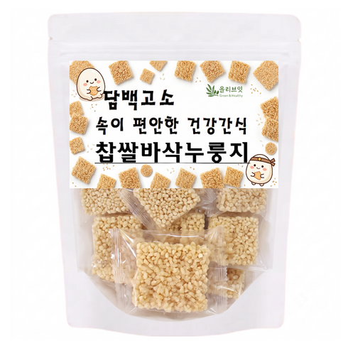 올리브잇 담백고소 속이 편안한 건강간식 찹쌀 바삭 누룽지, 700g, 1개
