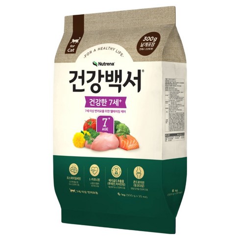 뉴트리나건강백서 고양이 시니어 건강한 7세, 6kg, 1개, 닭