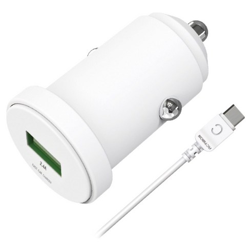엑티몬 차량용 PD25W 초고속 충전기 + CtoC 케이블 세트, 화이트, MON-CAR-PD25W-CP