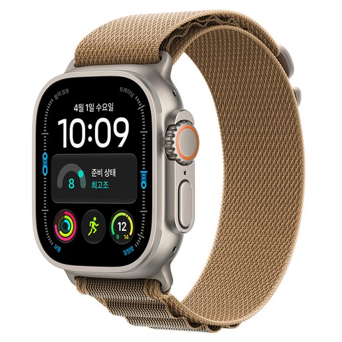 Apple 2026 애플워치 Ultra 4, 내추럴, 49mm, GPS+Cellular, 데저트 알파인 루프, Large