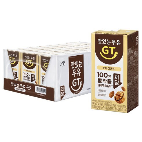 맛있는두유GT 호두아몬드, 24개, 190ml