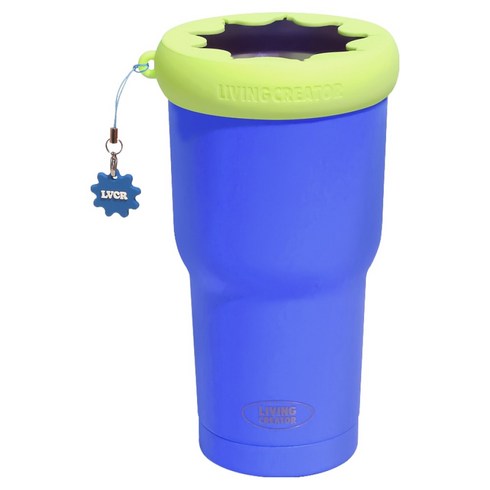 리빙크리에이터 지켜텀 진공 보냉 테이크아웃 텀블러 컵홀더, MELON GREEN OCEAN BLUE, 1개, 954ml
