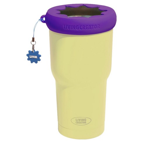 리빙크리에이터 지켜텀 진공 보냉 테이크아웃 텀블러 컵홀더, PURPLE LEMON, 1개, 954ml