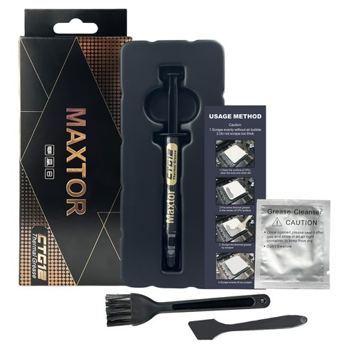 Maxtor 써멀컴파운드 열전도율 18W/mk 컴퓨터튜닝 써멀구리스 2g, 그레이, 1개, CTG12