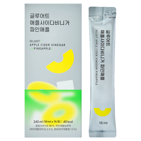 글루어트 애플사이다 비니거 파인애플 15p, 1개, 240ml