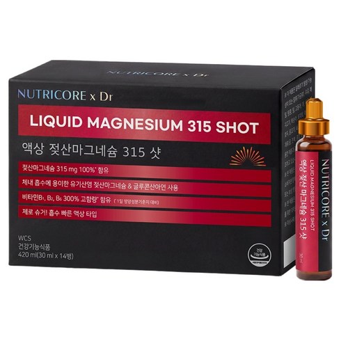뉴트리코어 액상 젖산마그네슘 315 샷 14p, 1개, 420ml