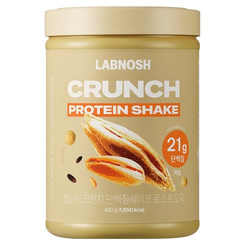 랩노쉬 크런치 단백질 쉐이크 로스트오곡, 450g, 1개
