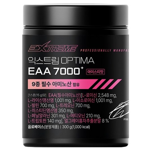 익스트림 옵티마 EAA 7000플러스 아미노산 아이스티맛, 300g, 1개