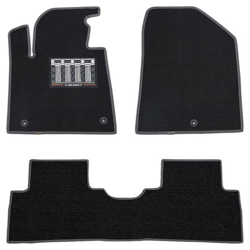 하이글로씨 파르테논 뉴 코일 자동차 확장형 차량용 호환 카매트 5mm 1열 + 2열 세트, 블랙, BYD씨라이언7(25년~현재)