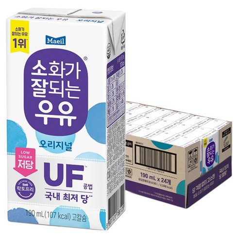소화가잘되는우유 오리지널, 190ml, 24개