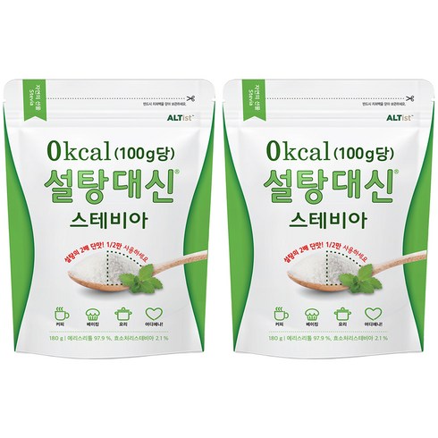 설탕대신 스테비아 에리스리톨 설탕, 180g, 2개