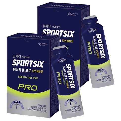 뉴케어스포식스 정품 에너지 젤 프로 파인애플맛 6p, 45g, 2개