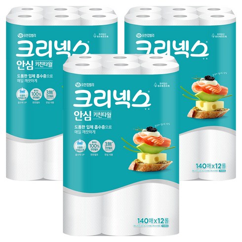 크리넥스 안심 클래식 키친타올, 140매, 36개
