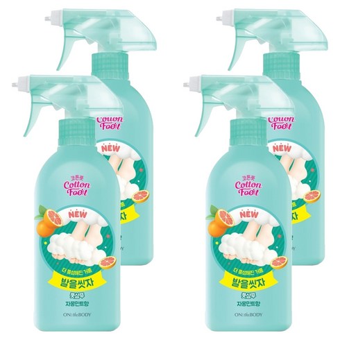 온더바디 발을 씻자 코튼 풋샴푸 자몽민트향, 1개입, 4개, 510ml