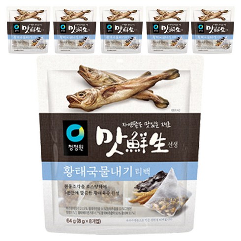 맛선생 황태 만능 육수 티백, 8g, 6개
