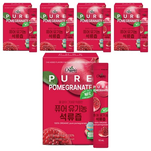 천호엔케어 퓨어 유기농 석류즙, 300ml, 5개