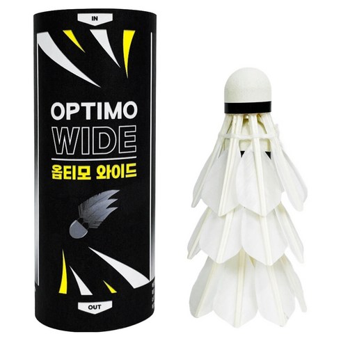 ksy 옵티모 와이드 배드민턴 셔틀콕, 화이트, 3개입, 1개
