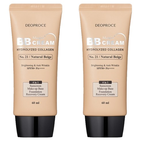 디오프러스 매직 비비크림 SPF50+ PA++++, 21호내추럴베이지, 60ml, 2개