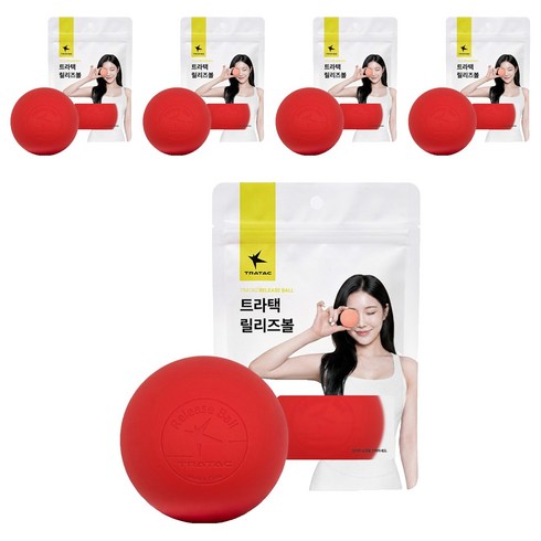 트라택 릴리즈 마사지볼 기본형, 레드, 5개