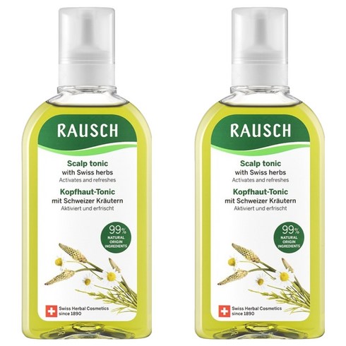라우쉬 스위스 허벌 헤어 토닉, 200ml, 2개