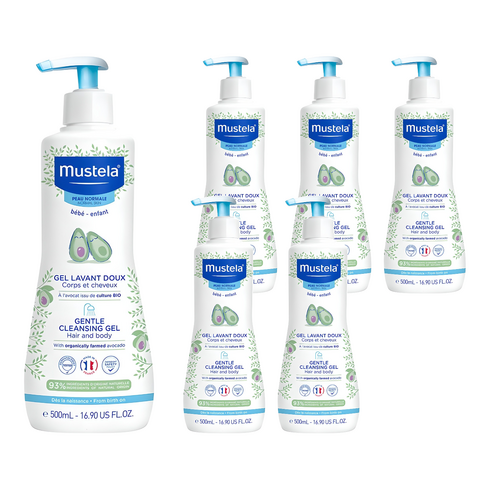 무스텔라 유아용 젠틀 클렌징 젤, 500ml, 6개