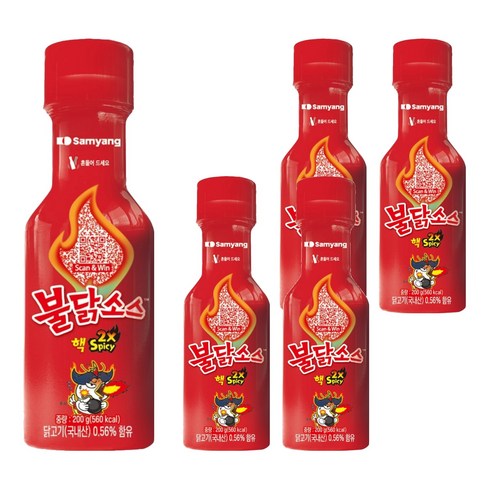 삼양 핵불닭소스, 200g, 5개