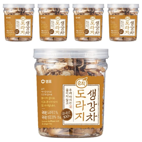 순작 도라지생강차 원물, 55g, 1개입, 5개