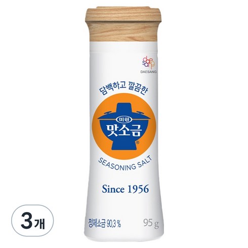 미원 맛소금 용기, 95g, 3개, 95g